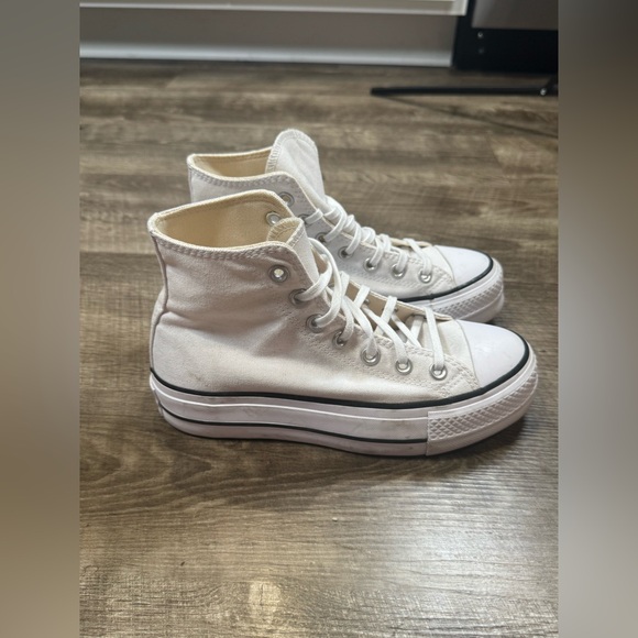 Converse Chuck Taylor All Star Lift Lace Up Canvas Sneaker Womens White Size 6.5 - Picture 4 of 9